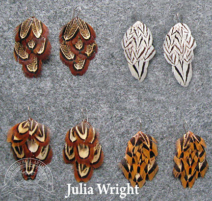 Feather earrings by Julia Wright