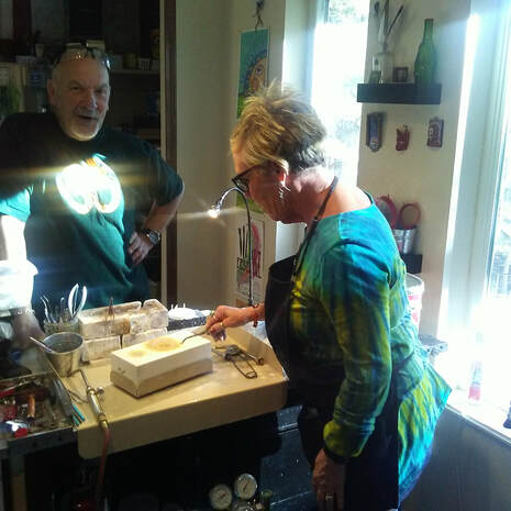 Frank and Ginny Maiolo in their studio